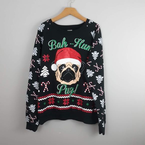 pug christmas sweatshirt